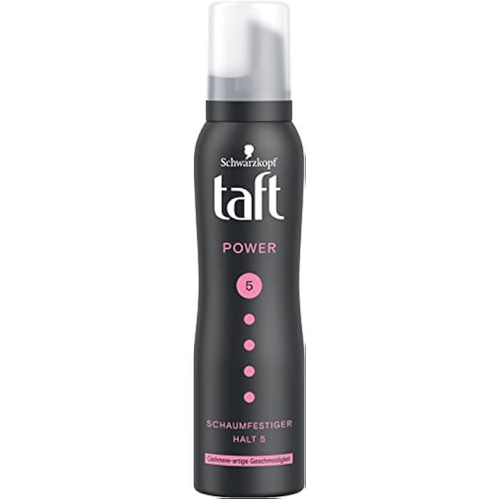 Taft Mousse Power Cashmere-like Suppleness, Grade 5 (150 ml), Hair Mousse with Taffeta Power Formula, Hair Styling with Smoothness and Volume - Image 1